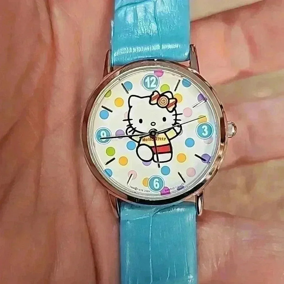 Candy Blue Hello Kitty Multi-color Polka Dot Watch - Picture 1 of 5
